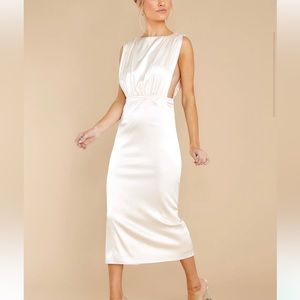 Elegant Nights Champagne MIDI Dress